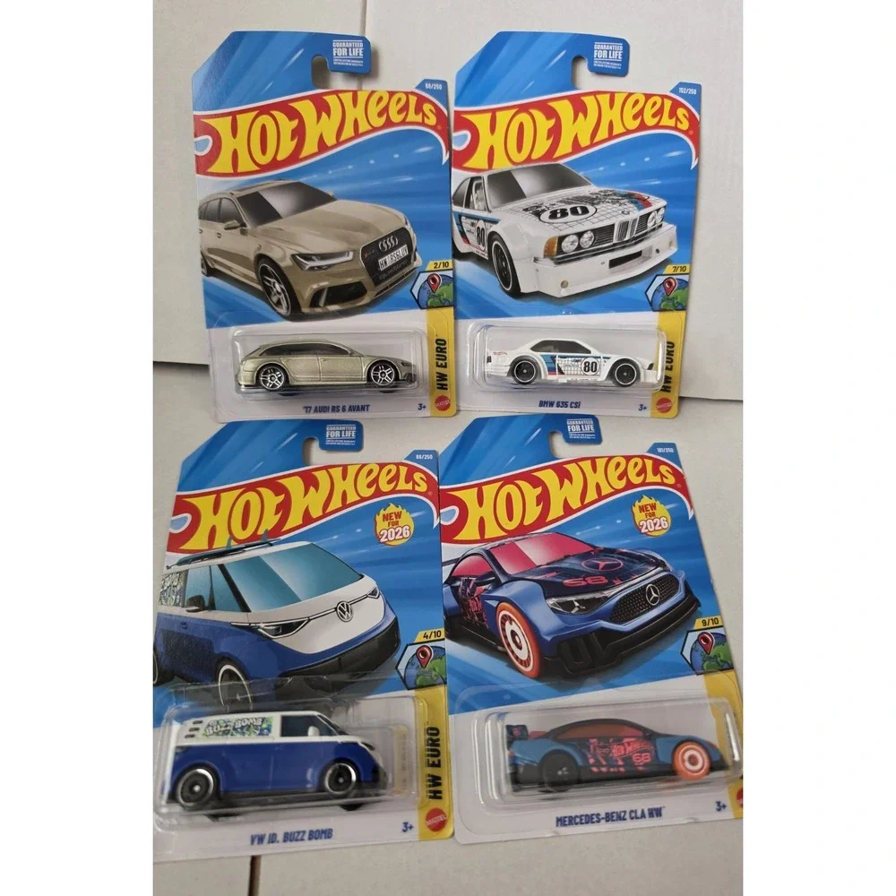 Hot Wheels Euro Lot BMW 635 CSi Audi RS6 Avant Mercedes CLA VW ID Buzz Bomb